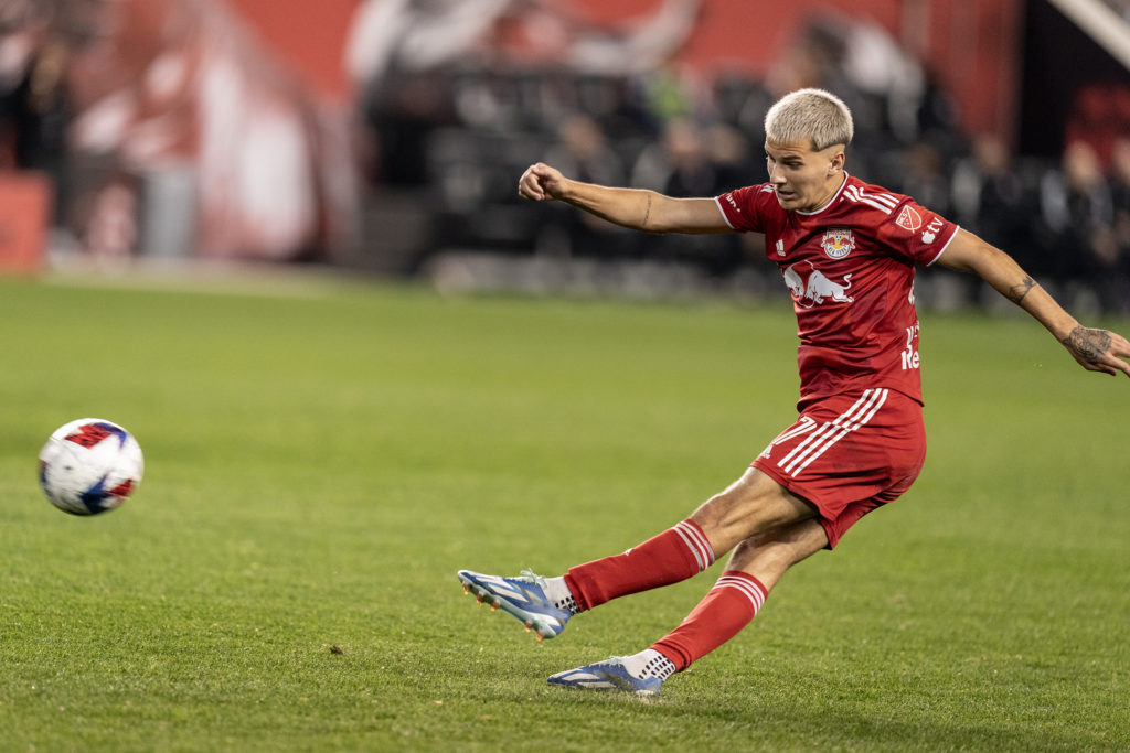 John Tolkin (47) of Red Bulls in play during 2nd game of